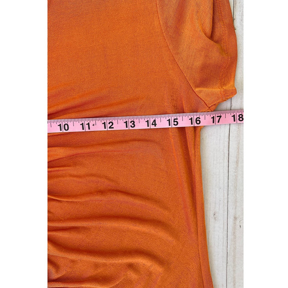 Wild Fable Burnt Orange Silky Flowing Dress Large Sz - Picture 11 of 11